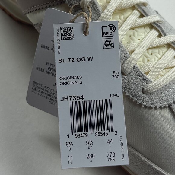 Adidas Originals SL 72 OG Off White Taupe Womens Shoes Sneakers Low JH7394 - Picture 11 of 11